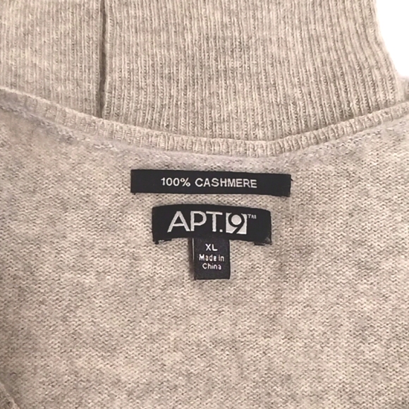 APT 9 Cashmere Argyle V neck Sweater - Picture 5 of 7